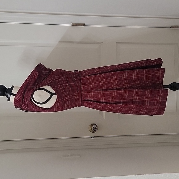 GO International Size 5 Tiny Cap Sleeve, Belted, Cowl Neck, Plaid Dress, EUC - Picture 7 of 15